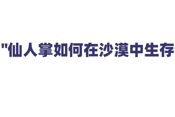 "仙人掌如何在沙漠中生存？"